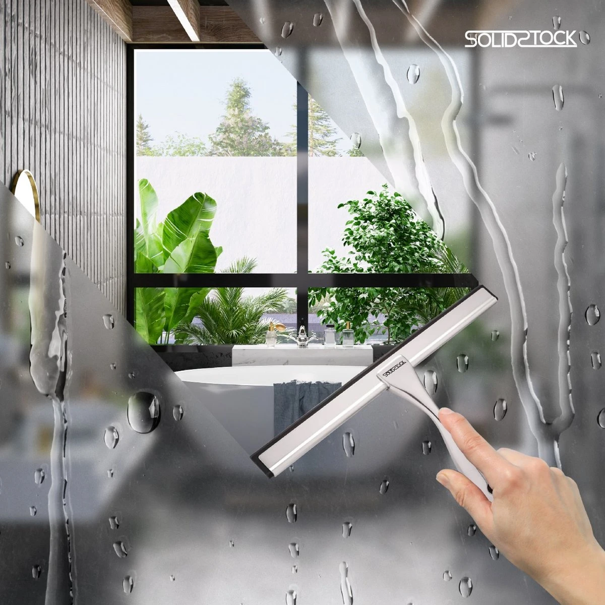 Douchewisser Rvs - Luxe Trekker Douche - Raamwisser Met Ophanghaak - Douchetrekker - Niet Boren - Chroom 8 Douchewisser Rvs - Luxe Trekker Douche - Raamwisser Met Ophanghaak - Douchetrekker - Niet Boren - Chroom - Afbeelding 8