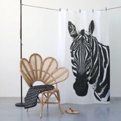 Sealskin Zebra Douchegordijn 180x200 Cm - Peva - Zwart / Wit -Badkamerproducten 1200x1200 1118