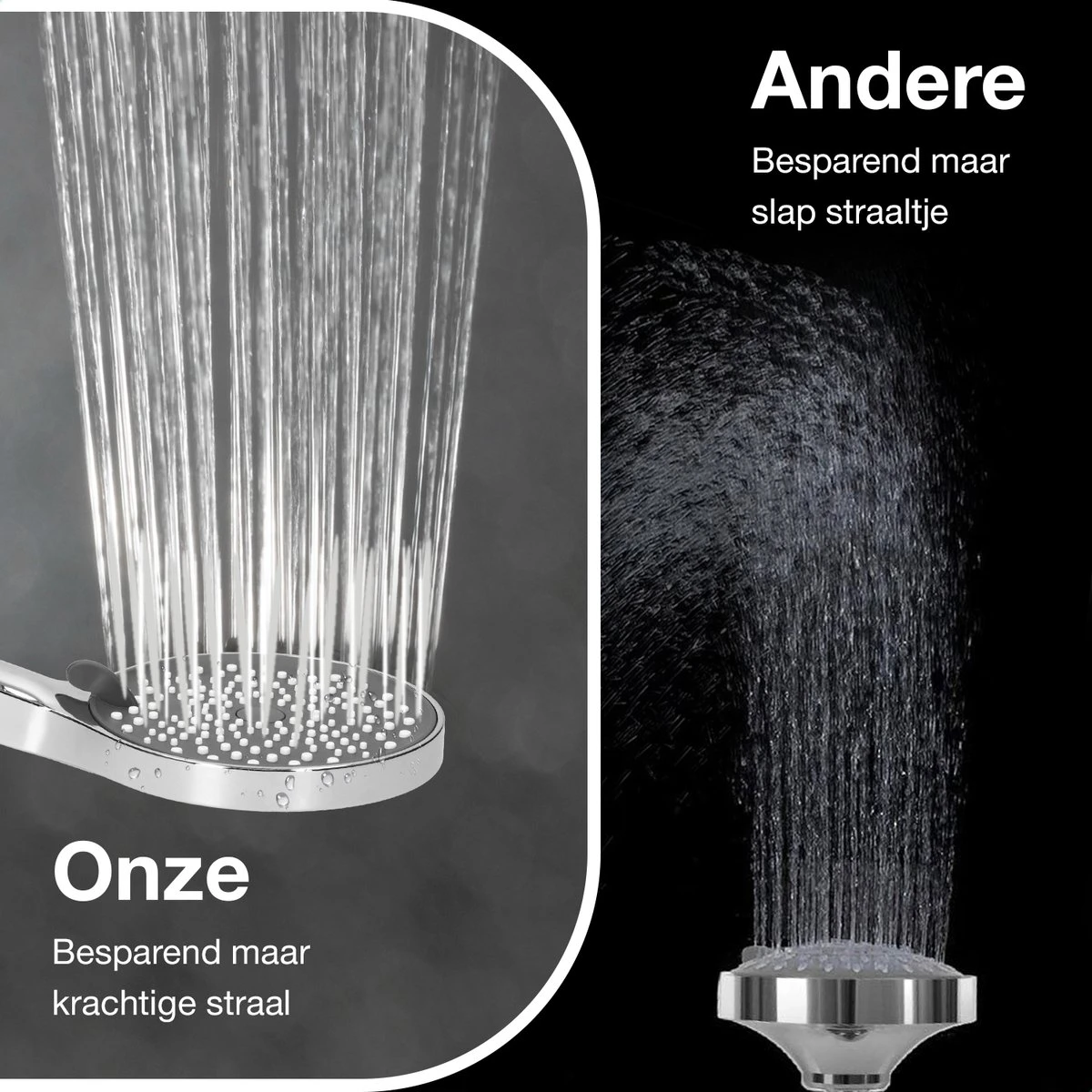 MaatWorkz - Waterbesparende Douchekop + Douchetimer - Handdouche - Hoge Druk - Luxe Design - Regendouche - ø 13 CM - 3 Standen - Chrome 7 MaatWorkz - Waterbesparende Douchekop + Douchetimer - Handdouche - Hoge Druk - Luxe Design - Regendouche - ø 13 CM - 3 Standen - Chrome - Afbeelding 7