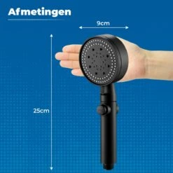 Imperatoris | DoucheSet - Douchekop Met Slang, Houder & Badmuts/Douchemuts - Waterbesparend – Hoge Druk – Regendouche - Zwart Mat -Badkamerproducten 1200x1200 1140