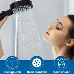 Imperatoris | DoucheSet - Douchekop Met Slang, Houder & Badmuts/Douchemuts - Waterbesparend – Hoge Druk – Regendouche - Zwart Mat -Badkamerproducten 1200x1200 1141