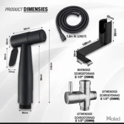 Nolad® Bidet Handdouche - Douchekoppen - Bidet - Handdouche - Zwart 12 Nolad® Bidet Handdouche - Douchekoppen - Bidet - Handdouche - Zwart -Badkamerproducten 1200x1200 1150