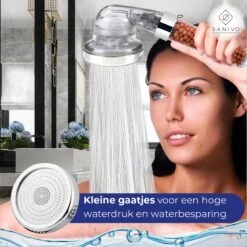 Waterbesparende Douchekop Ionische Douchekop Incl. Doucheslang - Douchefilter - Waterfilter - Handdouche - Met Mineraalstenen - Douchekop Met Slang – Transparant – Incl. Doucheslang -Badkamerproducten 1200x1200 1222