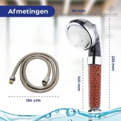 Waterbesparende Douchekop Ionische Douchekop Incl. Doucheslang - Douchefilter - Waterfilter - Handdouche - Met Mineraalstenen - Douchekop Met Slang – Transparant – Incl. Doucheslang -Badkamerproducten 1200x1200 1223