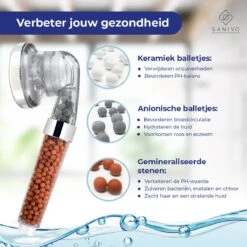 Waterbesparende Douchekop Ionische Douchekop Incl. Doucheslang - Douchefilter - Waterfilter - Handdouche - Met Mineraalstenen - Douchekop Met Slang – Transparant – Incl. Doucheslang -Badkamerproducten 1200x1200 1225