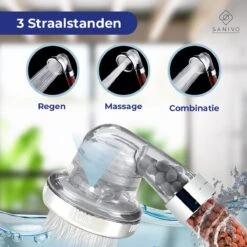 Waterbesparende Douchekop Met Mineraalstenen Ionische Douchekop – Douchefilter - Waterfilter - Handdouche - Hogedruk Douchekop – Transparant -Badkamerproducten 1200x1200 1239