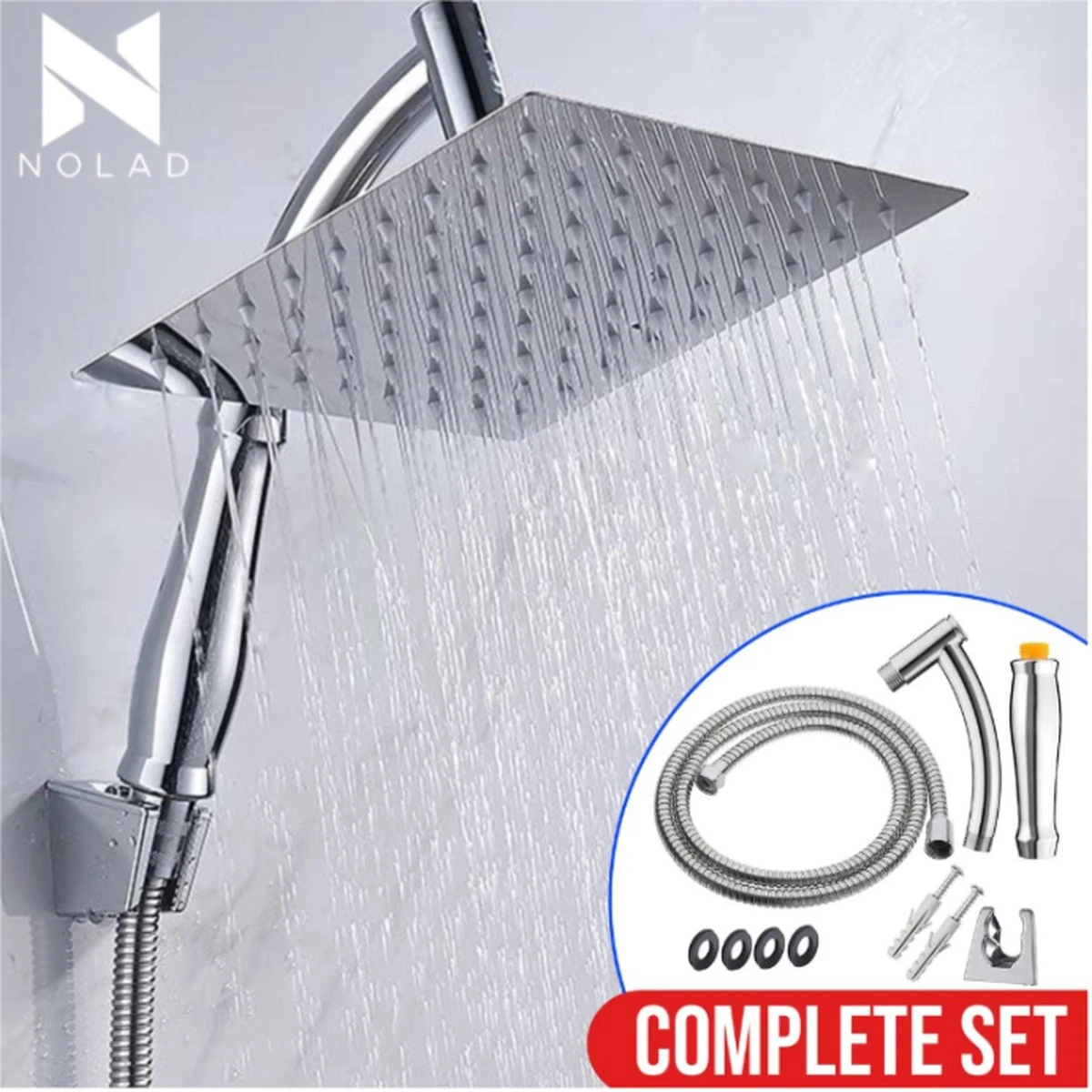 Merkloos Regendouchekop Deluxe | ø 35 Cm | Douchekop Met Slang En Houder | Douchekop | Doucheslang | Douchekophouder | Complete Doucheset | Roestvrij Staal | 360° Draaibaar | Badkamer Accessoires | Elite Pure Chrome Collection 2022 1 Merkloos Regendouchekop Deluxe | ø 35 Cm | Douchekop Met Slang En Houder | Douchekop | Doucheslang | Douchekophouder | Complete Doucheset | Roestvrij Staal | 360° Draaibaar | Badkamer Accessoires | Elite Pure Chrome Collection 2022