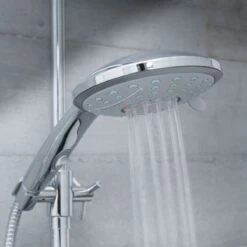 SCHÜTTE Niagara Handdouche - Douchekop Ø 15 Cm - 5 Standen - Watervaluitloop - Waterstop - Chroom -Badkamerproducten 1200x1200 1268