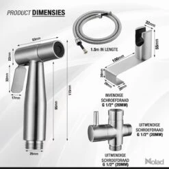 Nolad® Bidet Handdouche - Douchekoppen - Bidet - Handdouche - Zilver 16 Nolad® Bidet Handdouche - Douchekoppen - Bidet - Handdouche - Zilver -Badkamerproducten 1200x1200 1284