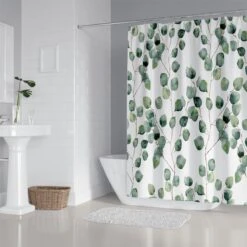 Douchegordijn - Badkamer Accessoires - Eucalyptus - 180x200 Cm -Badkamerproducten 1200x1200 1310