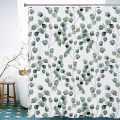 Douchegordijn - Badkamer Accessoires - Eucalyptus - 180x200 Cm -Badkamerproducten 1200x1200 1311