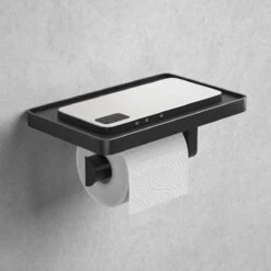 SaniRay Toiletrolhouder Met Telefoonhouder - Toiletrolhouder Met Planchet Voor Telefoon - Kunststof - WC Rolhouder Met Plankje Voor Telefoon. -Badkamerproducten 1200x1200 134