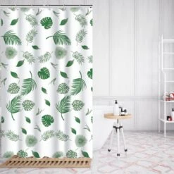 VAIVE Douchegordijn Groen 180x200 - Anti Schimmel - Douchegordijnen - Ringen -Badkamerproducten 1200x1200 1357