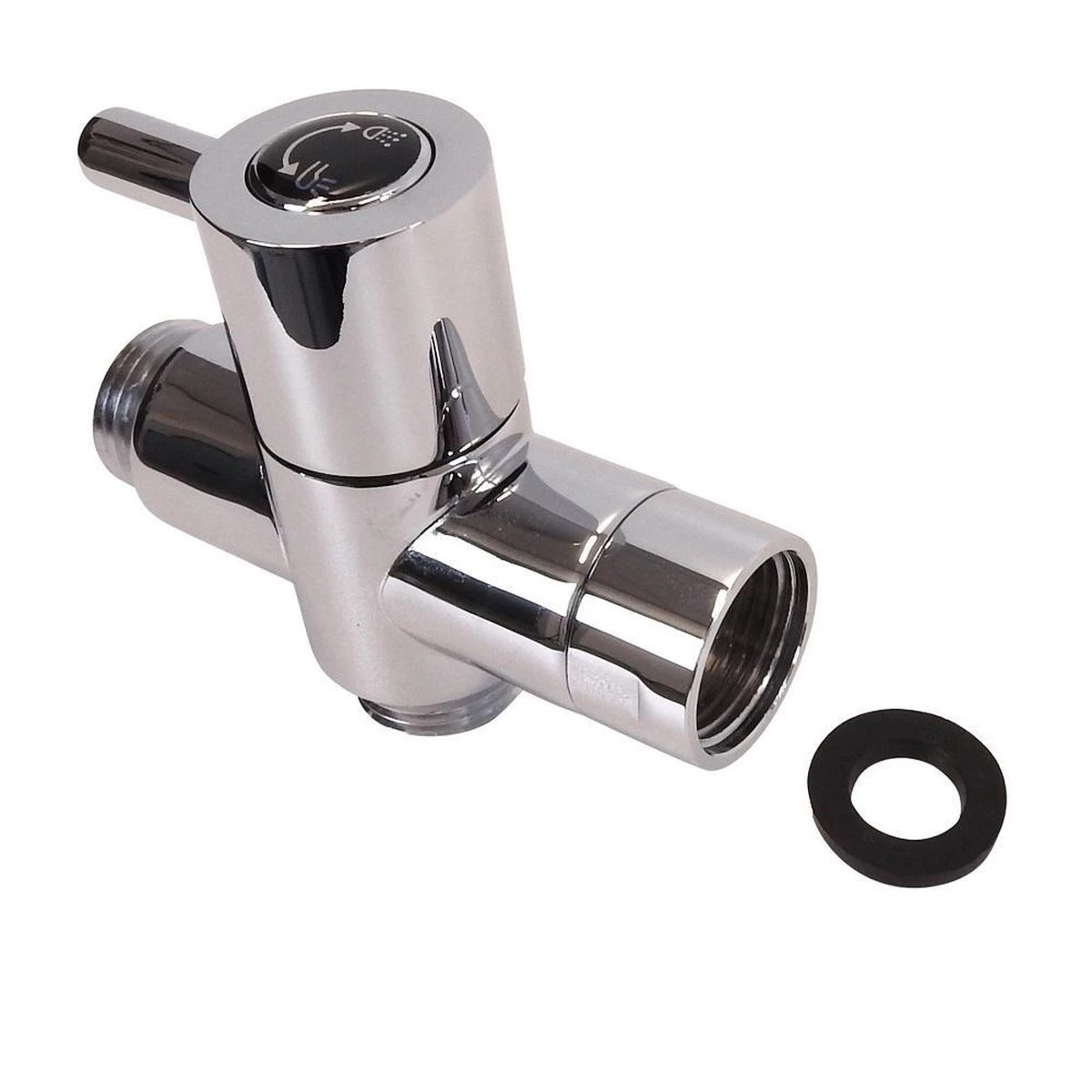 WillieJan Omstelkraan Douche – Verchroomd Messing - Aansluitmaat 3 X 1/2″ 5 WillieJan Omstelkraan Douche – Verchroomd Messing - Aansluitmaat 3 X 1/2″ - Afbeelding 5