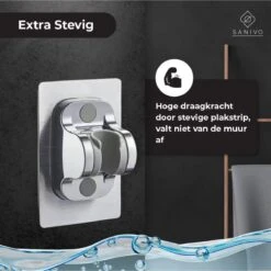 Douchekophouder Chroom Zelfklevend – Verstelbaar – Handdouchehouder – Douchekop Houder Zonder Boren -Badkamerproducten 1200x1200 1447