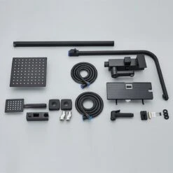 Luxe 4 In 1 Regen Douchekraan - Compleet Wassysteem -Regendouche - Handdouche - Kaan - Bidet - Met Planchet - Chroom - Zwart -Badkamerproducten 1200x1200 1465