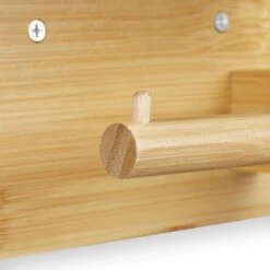 Relaxdays Toiletrolhouder Met Plankje - Wc-rolhouder Bamboe - Rolhouder Toilet - Hout -Badkamerproducten 1200x1200 150