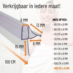Simple Fix Douchestrip - Douchedeurafdichting - Dorpel - Waterkering - Lekstrip - 100cm Lang - 8mm Glasdikte -Badkamerproducten 1200x1200 1518