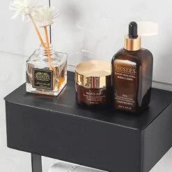 WC Rolhouder - Toiletrolhouder - Zwart - RVS - Zonder Boren - Met Plankje & Bakje - Inclusief Montagemateriaal - Toilet Accessoires - EJC Products -Badkamerproducten 1200x1200 152