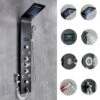 Douchepaneel Met Massage - Regendouche - Massage Jets - Waterval Douche - Met Thermostaatkraan En Handdouche - Zwart - Opbouw - Douchekop - Flanner®