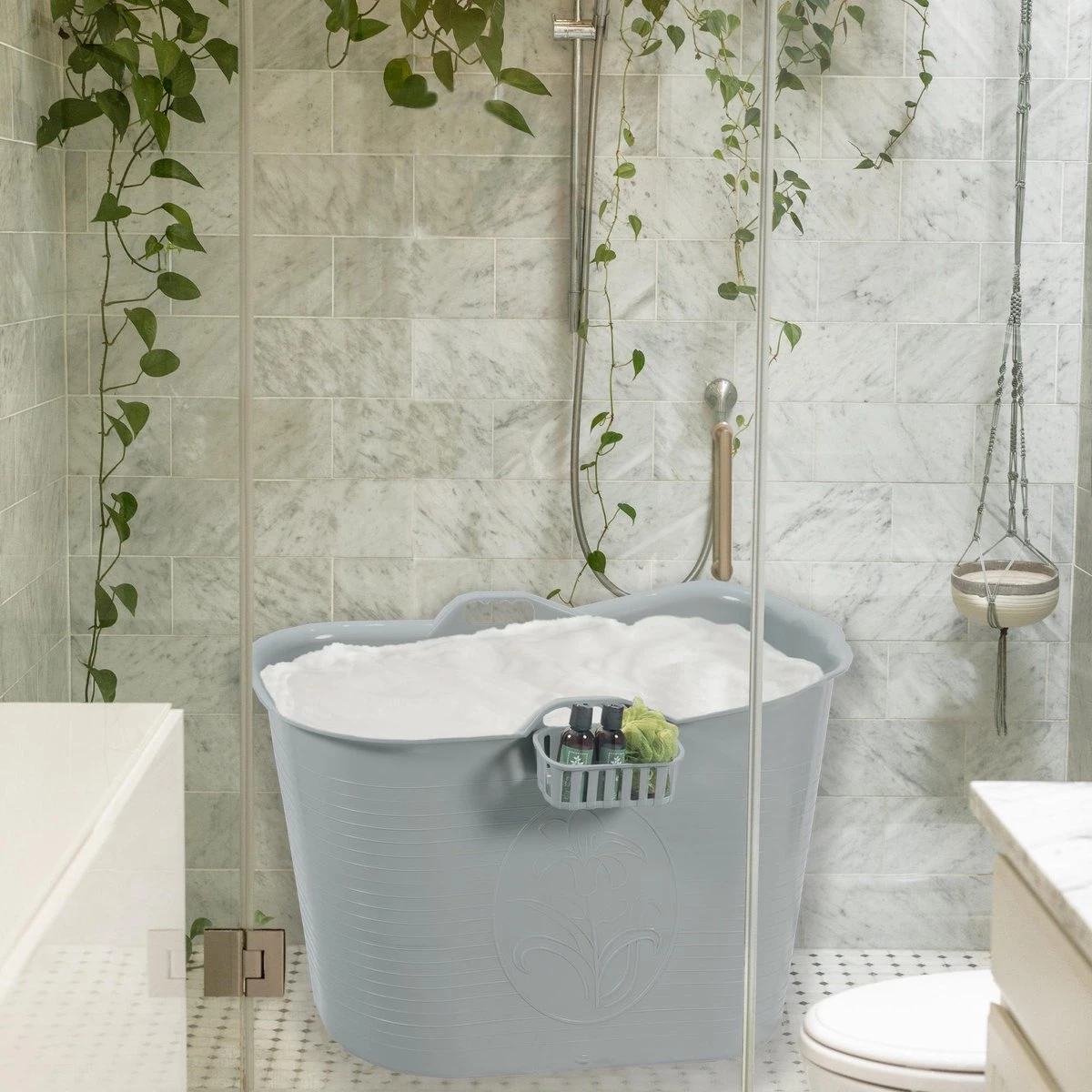Zitbad Voor Volwassenen - Bath Bucket - Grijs - 200L 7 Zitbad Voor Volwassenen - Bath Bucket - Grijs - 200L - Afbeelding 7