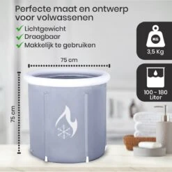 Zitbad Voor Volwassenen - Bath Bucket - Ijsbad - Ice Bath - Inklapbaar Bad - Wim Hof Methode - Opblaasbaarbad - Inclusief Voetpomp - Inclusief Ingebouwd Zitkussen - Grijs 13 Zitbad Voor Volwassenen - Bath Bucket - Ijsbad - Ice Bath - Inklapbaar Bad - Wim Hof Methode - Opblaasbaarbad - Inclusief Voetpomp - Inclusief Ingebouwd Zitkussen - Grijs -Badkamerproducten 1200x1200 1581