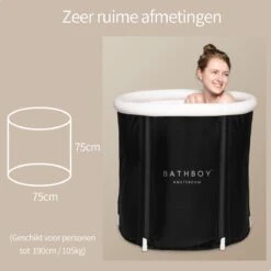 BATHBOY® Amsterdam Zitbad Opvouwbaar - Voor Volwassenen - Opblaasbaar Bad - Bath Bucket -Badkamerproducten 1200x1200 1607