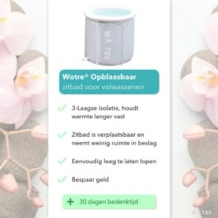 WOTRE Zitbad - Bath Bucket - Ijsbad - Wim Hof Methode - Bad Voor Volwassenen - Mobiele Badkuip - Grijs - 180L -Badkamerproducten 1200x1200 1609