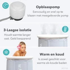 WOTRE Zitbad - Bath Bucket - Ijsbad - Wim Hof Methode - Bad Voor Volwassenen - Mobiele Badkuip - Grijs - 180L -Badkamerproducten 1200x1200 1610