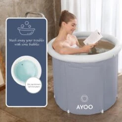 AYOO® Zitbad - Opblaasbaar Bad - Opvouwbaar Bad - Wim Hof Methode - Ijsbad - Badkuip - Zitbad Voor Volwassenen - Bathtub - Zitbaden - Bath Bucket - Inclusief Voetpomp - Grijs 13 AYOO® Zitbad - Opblaasbaar Bad - Opvouwbaar Bad - Wim Hof Methode - Ijsbad - Badkuip - Zitbad Voor Volwassenen - Bathtub - Zitbaden - Bath Bucket - Inclusief Voetpomp - Grijs -Badkamerproducten 1200x1200 1618