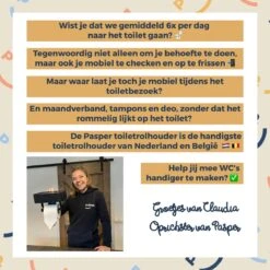 Toiletrolhouder Zwart Met Plankje En Bakje - Zonder Boren - Wc Rolhouder Zelfklevend - Inclusief Extra Handdoekhaak -Badkamerproducten 1200x1200 167