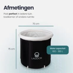 Lagoon® Opblaasbaar Zitbad Voor Volwassenen Bathbucket - Met Relaxing Giftset - Wim Hof Methode - Opvouwbaar & Inklapbaar Spa Bad - Bath Bucket - IJsbad - Opblaasbad - Dompelbad -Badkamerproducten 1200x1200 1674