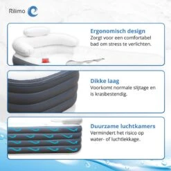 Opblaasbaar Bad Ligbad Zitbad Volwassenen - Ijsbad Badkuip Opblaasbad - Opvouwbaar Bad Opblaas Bad Antraciet -Badkamerproducten 1200x1200 1682