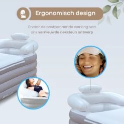 HBKS Lifestyle Bad – Opblaasbaar Ligbad – Bath Bucket – Zitbad Voor Volwassenen - Ijsbad Wim Hof Methode - Badkuip – Ice Bath – Rosegold -Badkamerproducten 1200x1200 1699