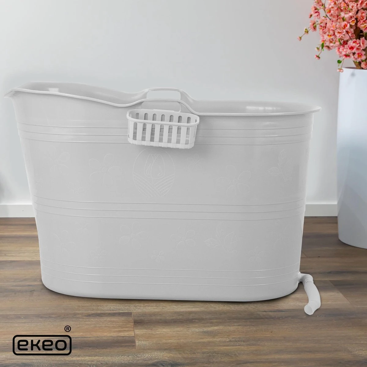 EKEO Zitbad - 210L - Mobiele Badkuip - Bath Bucket - Wit 3 EKEO Zitbad - 210L - Mobiele Badkuip - Bath Bucket - Wit - Afbeelding 3