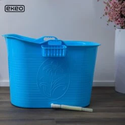 EKEO - Zitbad Voor Volwassenen – Bath Bucket – 200L – Mobiele Badkuip – Inclusief Badrek - Blauw -Badkamerproducten 1200x1200 1706
