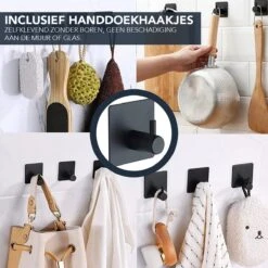 Toiletrolhouder Met Plankje - Zelfklevend Of Boren - WC Rolhouder - Incl. Handdoekhaakjes - Zwart 16 Toiletrolhouder Met Plankje - Zelfklevend Of Boren - WC Rolhouder - Incl. Handdoekhaakjes - Zwart -Badkamerproducten 1200x1200 174