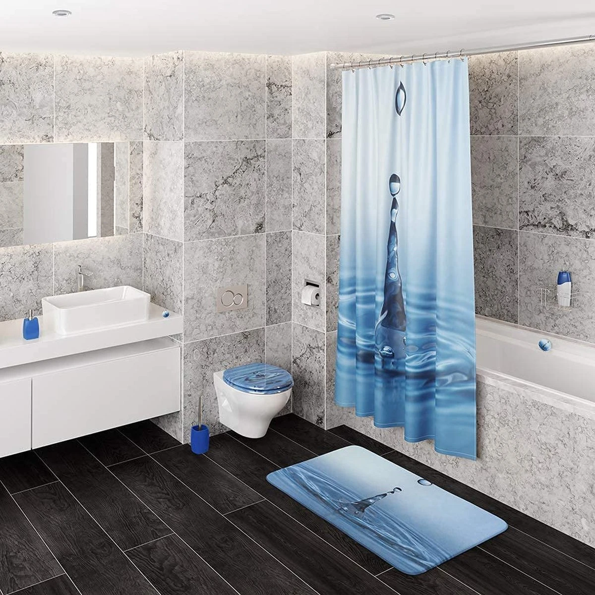 IGOODS WC-brillen - Toiletbrilhoes - 1 St - Universeel - Toiletdeksel Met Softclose - Houten Toiletdeksel - Marineblauw 7 IGOODS WC-brillen - Toiletbrilhoes - 1 St - Universeel - Toiletdeksel Met Softclose - Houten Toiletdeksel - Marineblauw - Afbeelding 7
