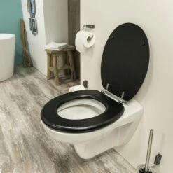 Tiger Leatherlook - Toiletbril - WC Bril - MDF - Zwart -Badkamerproducten 1200x1200 1833