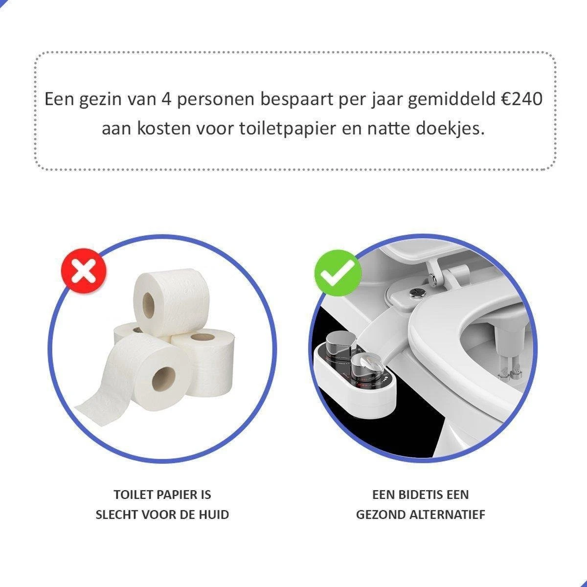 Bidet Handdouche Toilet Sproeier Shattaf Sprayer WC Papier Besparend - Dubbel Spray Warm & Koud Water - Badkamer Accessoires - Freshole® 7 Bidet Handdouche Toilet Sproeier Shattaf Sprayer WC Papier Besparend - Dubbel Spray Warm & Koud Water - Badkamer Accessoires - Freshole® - Afbeelding 7