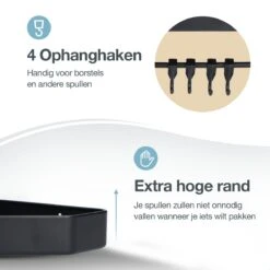 ACE Goods® Doucherek Zwart Hangend – Badkamerrek – Doucherek 2 Laags – Badkamerrekje Hoekrek Douche – Inclusief Haakjes 11 ACE Goods® Doucherek Zwart Hangend – Badkamerrek – Doucherek 2 Laags – Badkamerrekje Hoekrek Douche – Inclusief Haakjes -Badkamerproducten 1200x1200 19