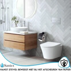 Sanics Toiletrolhouder Zwart Met Klep - WC Rolhouder RVS Inclusief Montage Set - Closetrolhouder -Badkamerproducten 1200x1200 197