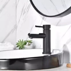 Merkloos Wastafelkraan 8500A - Badkamerkraan - Toiletkraan - Mengkraan - Mat Zwart -Badkamerproducten 1200x1200 1989