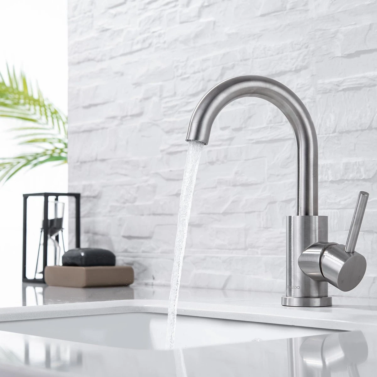 LOMAZOO Wastafelkraan Ivory - Mengkraan Wastafel - Kraan Badkamer - Wastafelmengkraan RVS 4 LOMAZOO Wastafelkraan Ivory - Mengkraan Wastafel - Kraan Badkamer - Wastafelmengkraan RVS - Afbeelding 4