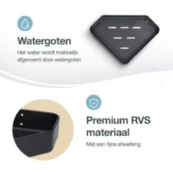 ACE Goods® Doucherek Zwart Hangend – Badkamerrek – Doucherek 2 Laags – Badkamerrekje Hoekrek Douche – Inclusief Haakjes 12 ACE Goods® Doucherek Zwart Hangend – Badkamerrek – Doucherek 2 Laags – Badkamerrekje Hoekrek Douche – Inclusief Haakjes -Badkamerproducten 1200x1200 20