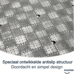 Douchemat Antislip Grijs - 53 X 53 Cm - Antislipmat Douche - Badmat -Badkamerproducten 1200x1200 2046