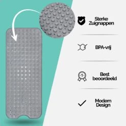 The Original - Badmat Antislip - Grijs - 100x40cm - Antislipmat Douchemat Voor Bad & Douche - Anti Slip Mat Met Zuignappen 16 The Original - Badmat Antislip - Grijs - 100x40cm - Antislipmat Douchemat Voor Bad & Douche - Anti Slip Mat Met Zuignappen -Badkamerproducten 1200x1200 2086