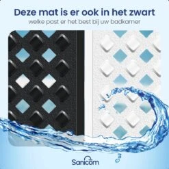 Merkloos Badmat Antislip - Douchemat - Antislipmat Bad - Antislipmat Douche - Schimmelbestendig - Met Zuignappen - Wasbaar - Wit -Badkamerproducten 1200x1200 2107