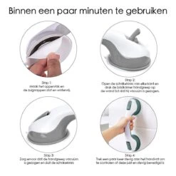 Merkloos Handgreep Met Zuignap Voor Badkamer, Douche En Toilet – Veilige Oplossing Zonder Boorgaten – Veiligheidsgreep – Helping Hand Handvat - 30CM - Handig Hulpmiddel Voor Kinderen En Ouderen -Badkamerproducten 1200x1200 2118
