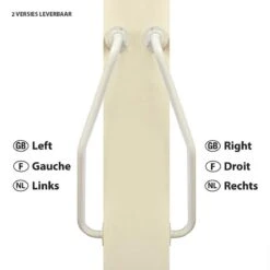 Wandbeugel Gedraaid LINKS - Wit -Badkamerproducten 1200x1200 2127